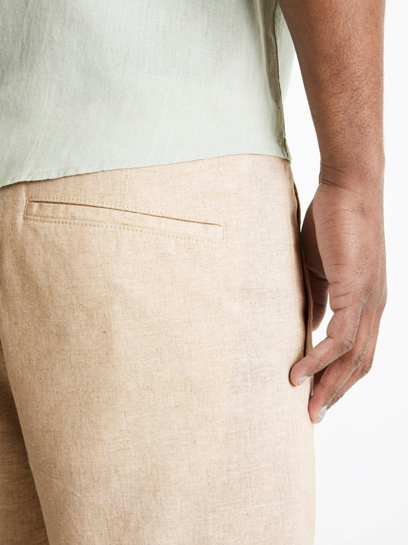 Celio Pantaloncini di lino beige da uomo Celio Dolincobm