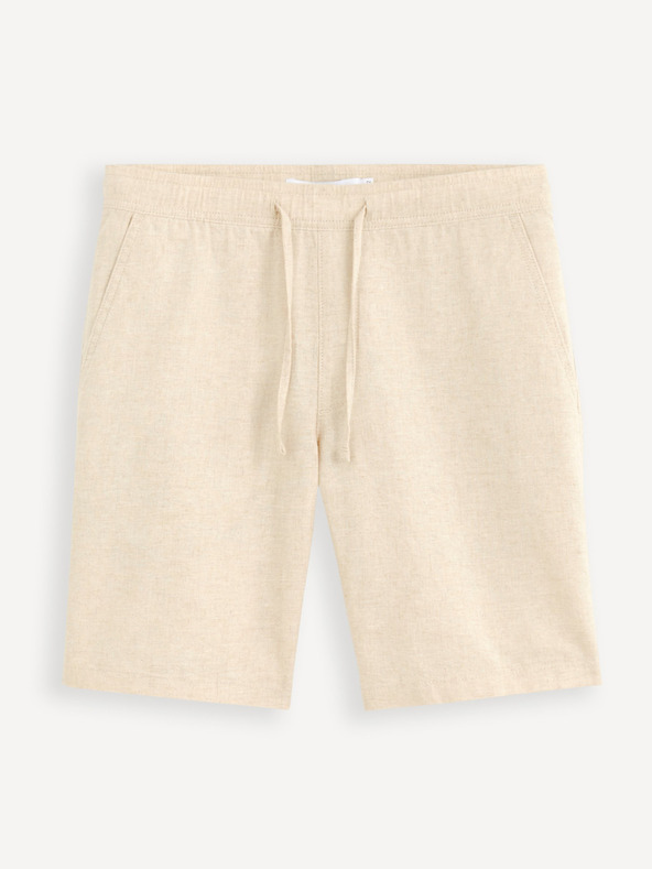 Celio Pantaloncini di lino beige da uomo Celio Dolincobm