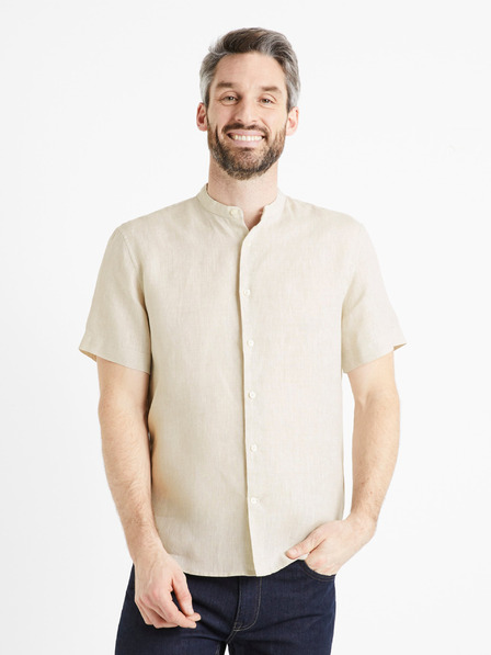 Celio Camicia di lino beige da uomo Celio Damopoc
