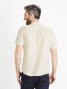 Celio Camicia di lino beige da uomo Celio Damopoc