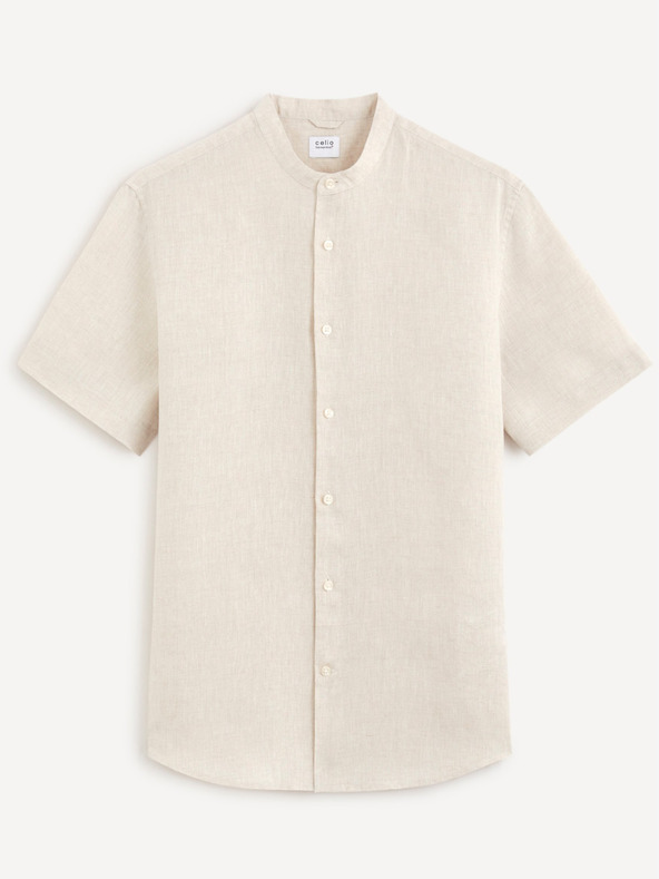 Celio Camicia di lino beige da uomo Celio Damopoc
