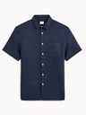 Celio Camicia di lino Celio Damarlin blu scuro da uomo