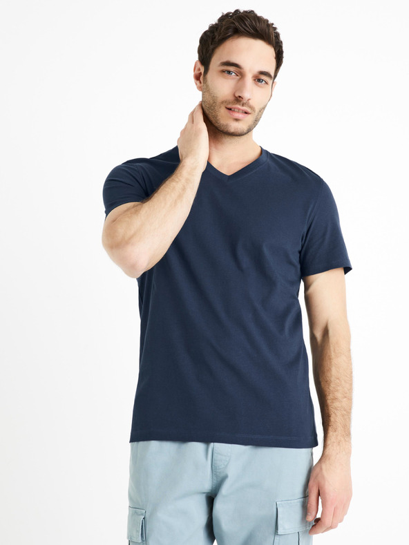 Celio Camicia basic uomo blu scuro Celio Debasev