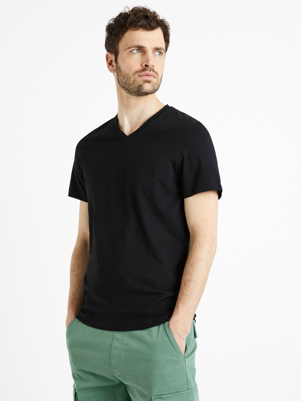 Celio Camicia basic da uomo nera Celio Debasev
