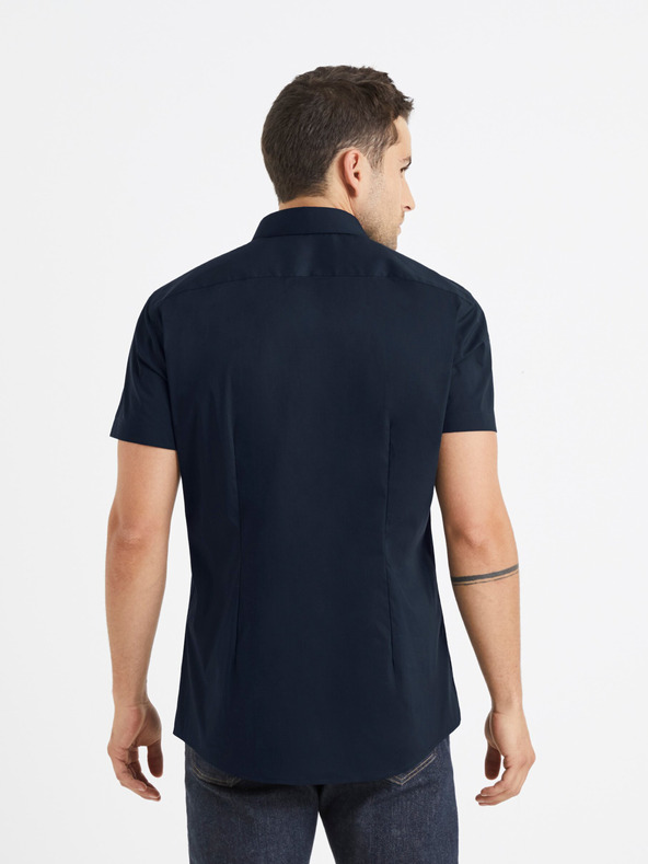 Celio Camicia da uomo blu scuro Celio Daslim