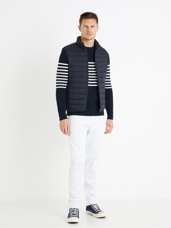 Celio Gilet trapuntato da uomo blu scuro Celio Fulock