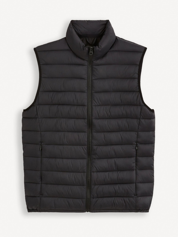 Celio Gilet trapuntato nero da uomo Celio Fulock