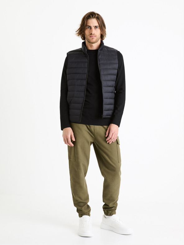 Celio Gilet trapuntato nero da uomo Celio Fulock