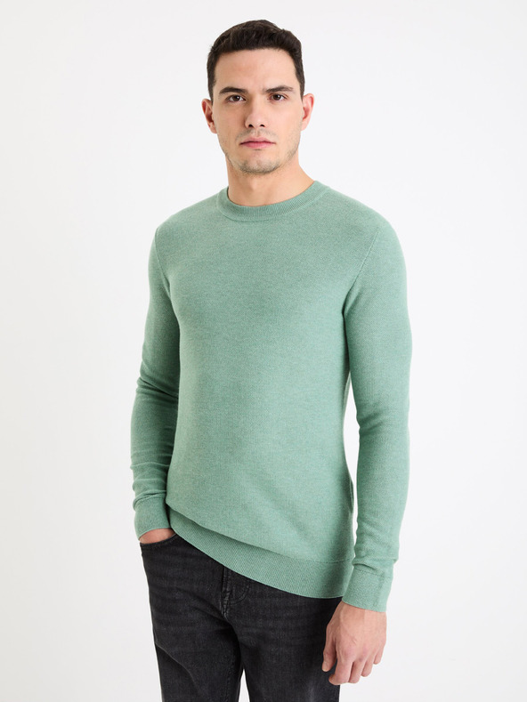 Celio Maglione basic da uomo verde Celio Bepic