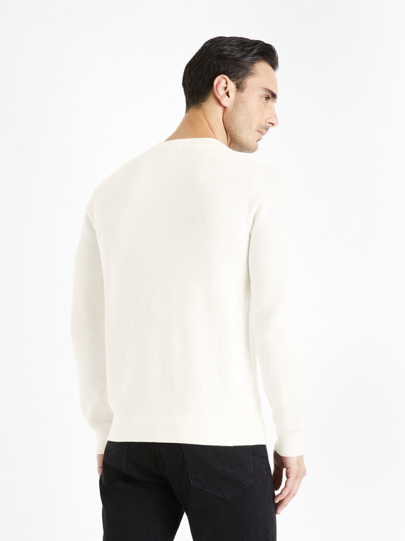 Celio Maglione basic da uomo color crema Celio Bepic
