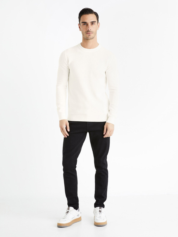 Celio Maglione basic da uomo color crema Celio Bepic