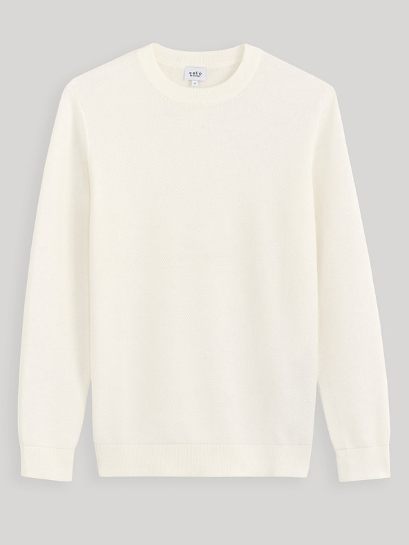 Celio Maglione basic da uomo color crema Celio Bepic