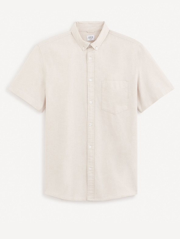 Celio Camicia regular Celio Daxfordmc beige da uomo
