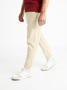 Celio Pantaloni da uomo in misto lino beige Celio Dolinco