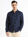 Celio Camicia di lino blu scuro da uomo Celio Daflix