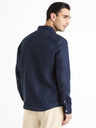 Celio Camicia di lino blu scuro da uomo Celio Daflix