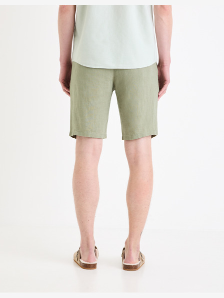 Celio Pantaloncini da uomo verdi in lino Celio Dolinusbm