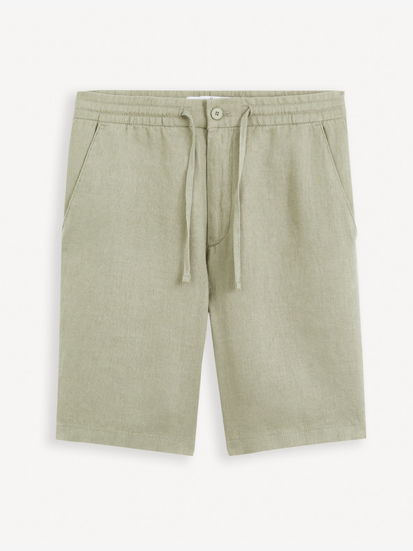 Celio Pantaloncini da uomo verdi in lino Celio Dolinusbm