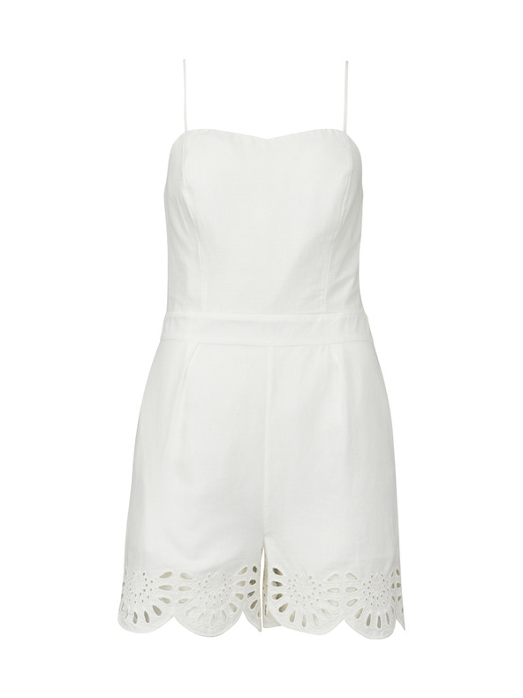 Orsay Tuta corta bianca da donna ORSAY