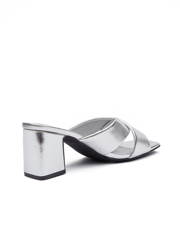 Orsay Pantofole d'argento con tacco da donna ORSAY