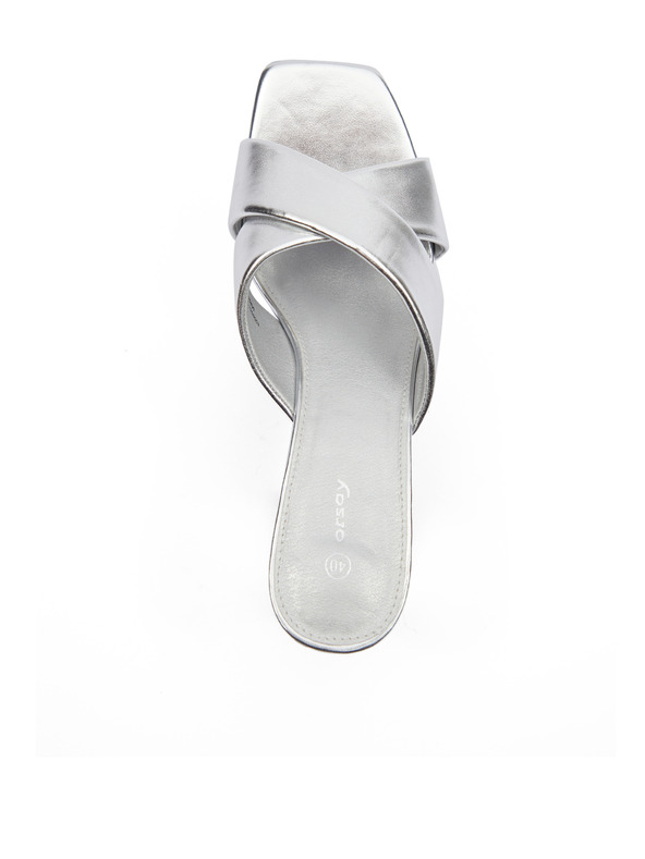 Orsay Pantofole d'argento con tacco da donna ORSAY