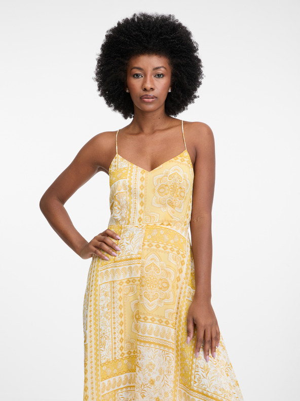 Orsay Abito midi giallo da donna ORSAY