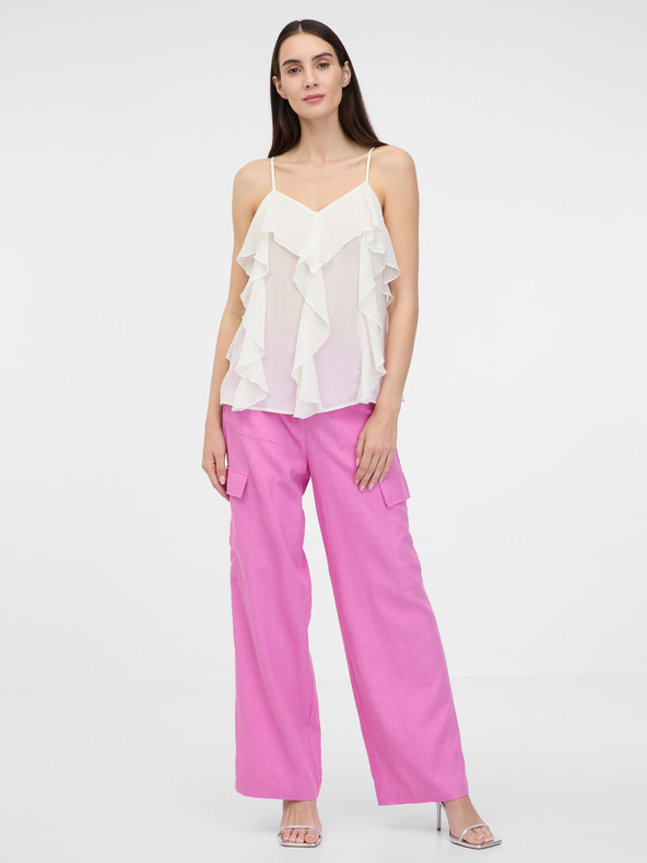 Orsay Pantaloni a gamba larga da donna rosa ORSAY