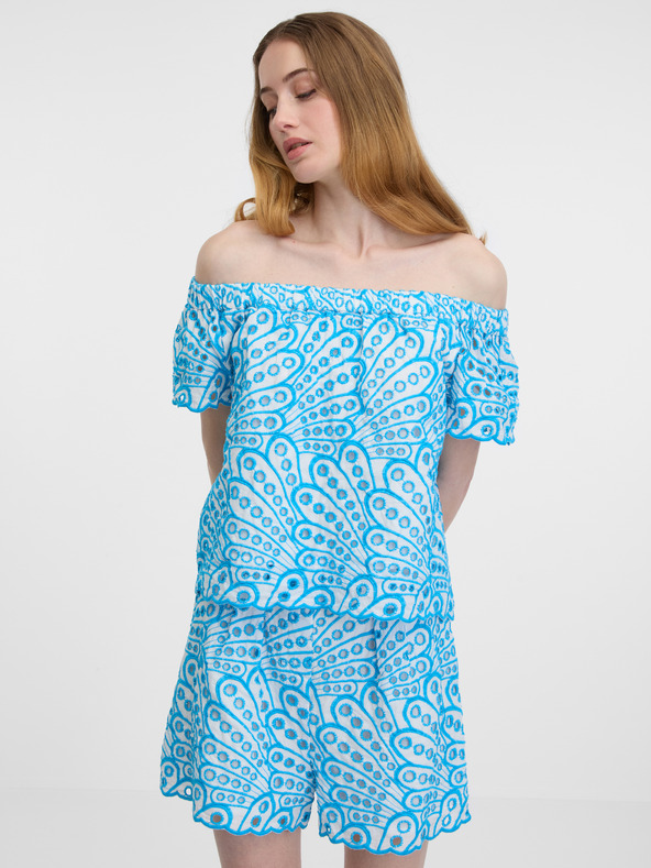 Orsay Camicetta blu da donna a fantasia ORSAY