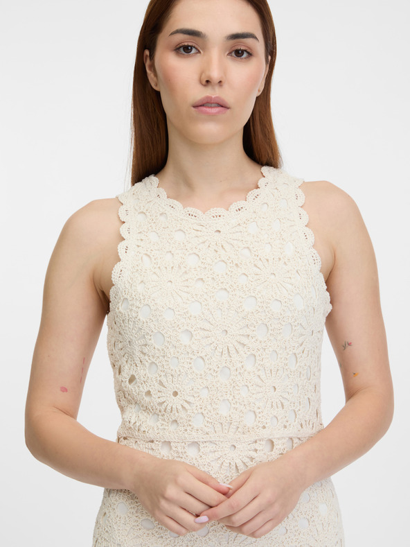 Orsay Abito al ginocchio da donna crema ORSAY