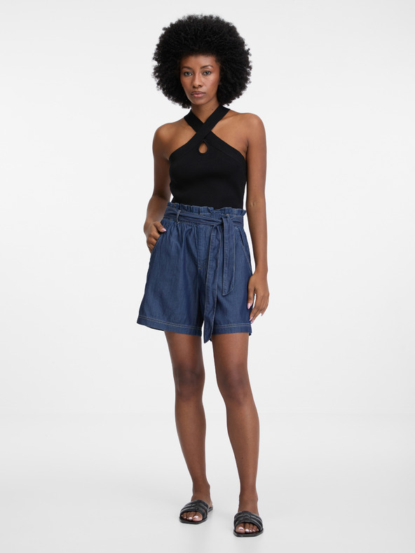 Orsay Pantaloncini in denim da donna blu scuro ORSAY