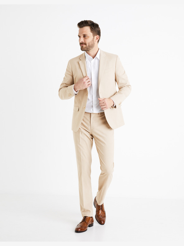 Celio Blazer slim uomo beige Celio Buamaury