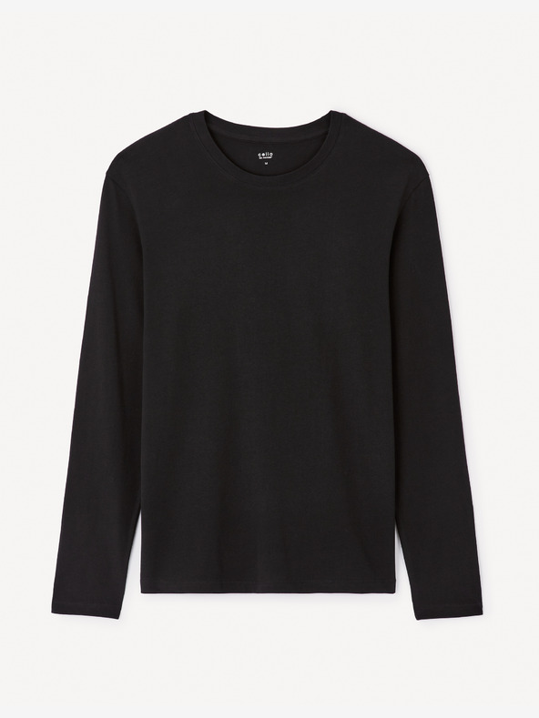 Celio Camicia nera a maniche lunghe da uomo Celio Geuniml