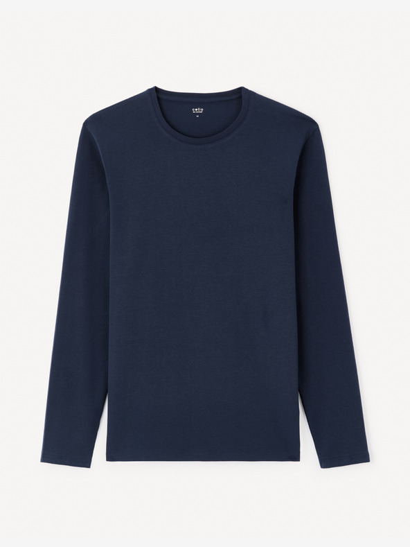 Celio Maglietta blu scuro da uomo a maniche lunghe Celio Julesflash