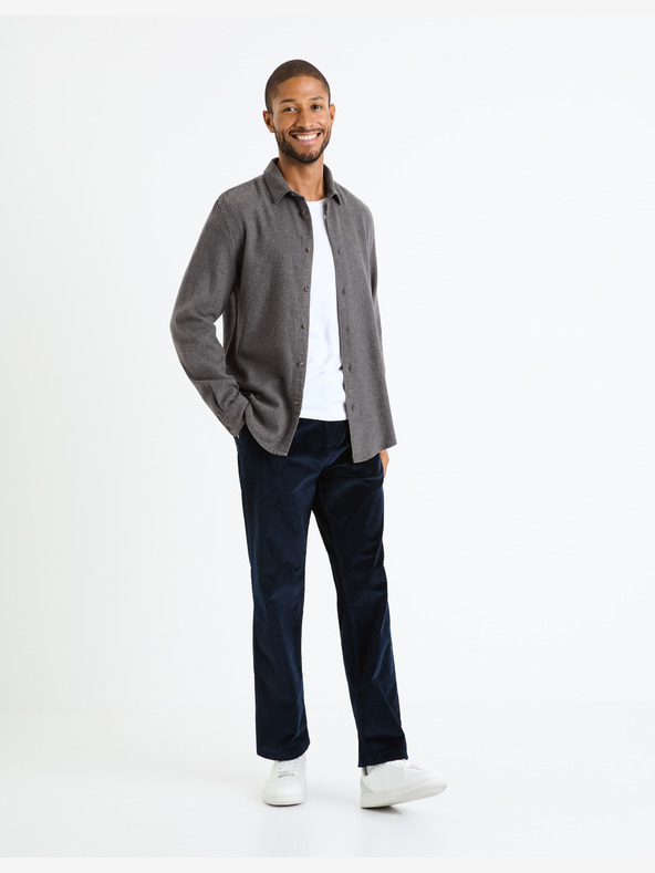 Celio Camicia bianca da uomo a maniche lunghe Celio Fabeille2 regular