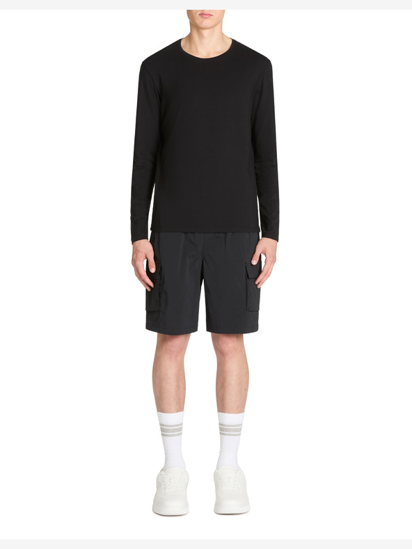 Celio Camicia da uomo nera a maniche lunghe Celio Gehair