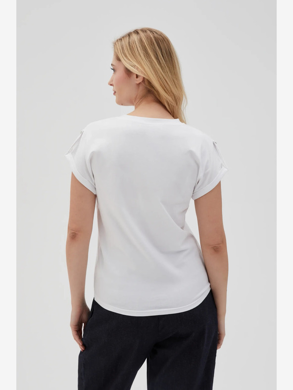Moodo T-shirt bianca da donna Moodo