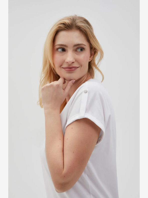 Moodo T-shirt bianca da donna Moodo