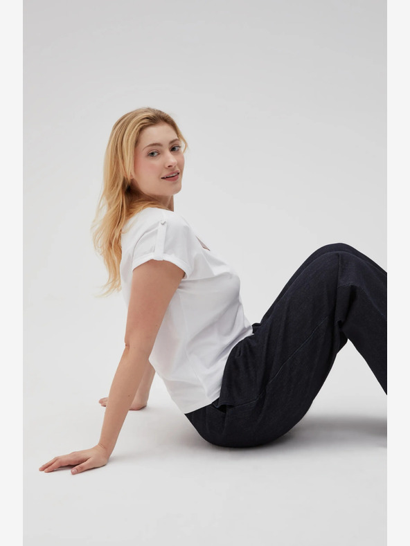 Moodo T-shirt bianca da donna Moodo