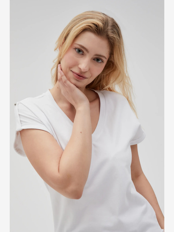 Moodo T-shirt bianca da donna Moodo