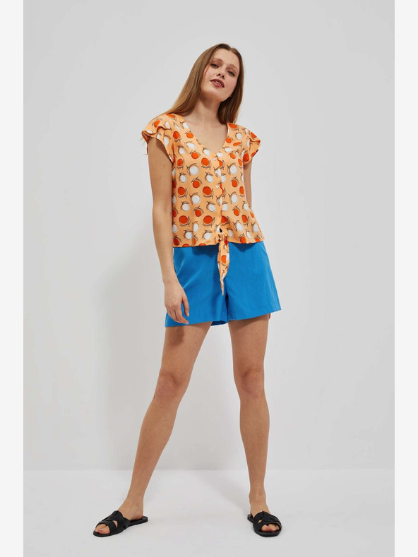 Moodo Maglietta arancione a fantasia Moodo