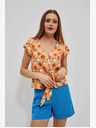 Moodo Maglietta arancione a fantasia Moodo