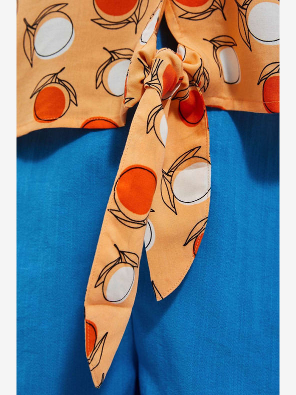 Moodo Maglietta arancione a fantasia Moodo