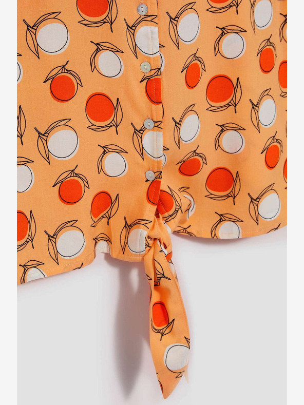 Moodo Maglietta arancione a fantasia Moodo