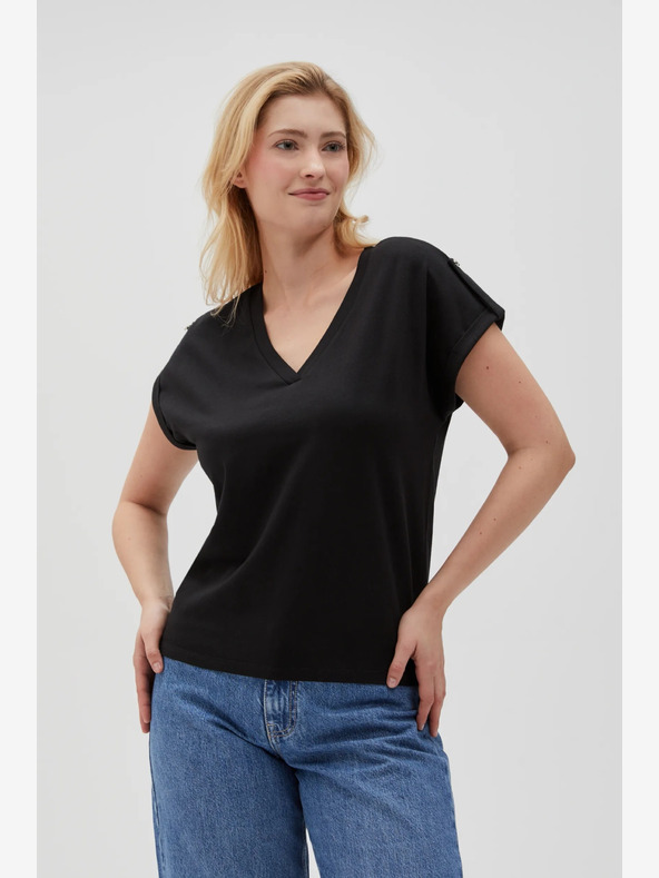 Moodo Camicia lunga nera da donna Moodo