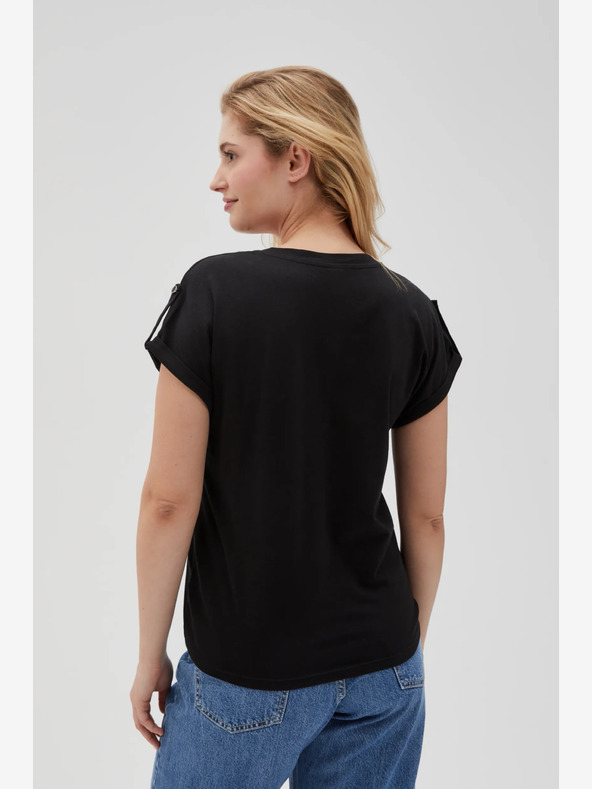 Moodo Camicia lunga nera da donna Moodo