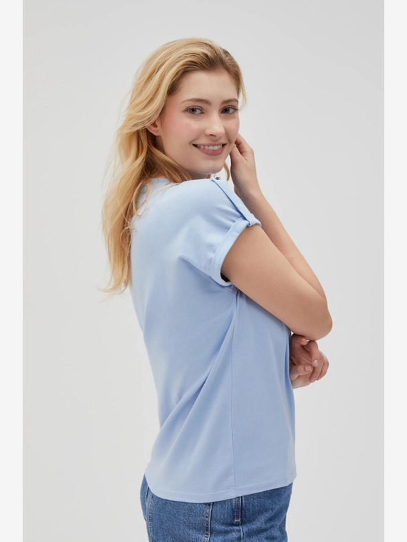 Moodo Maglietta da donna azzurra Moodo