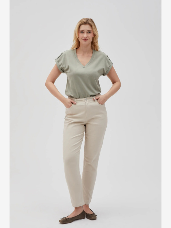 Moodo Camicia chino verde da donna Moodo