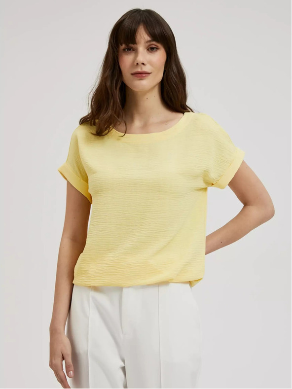 Moodo T-shirt gialla a maniche corte Moodo