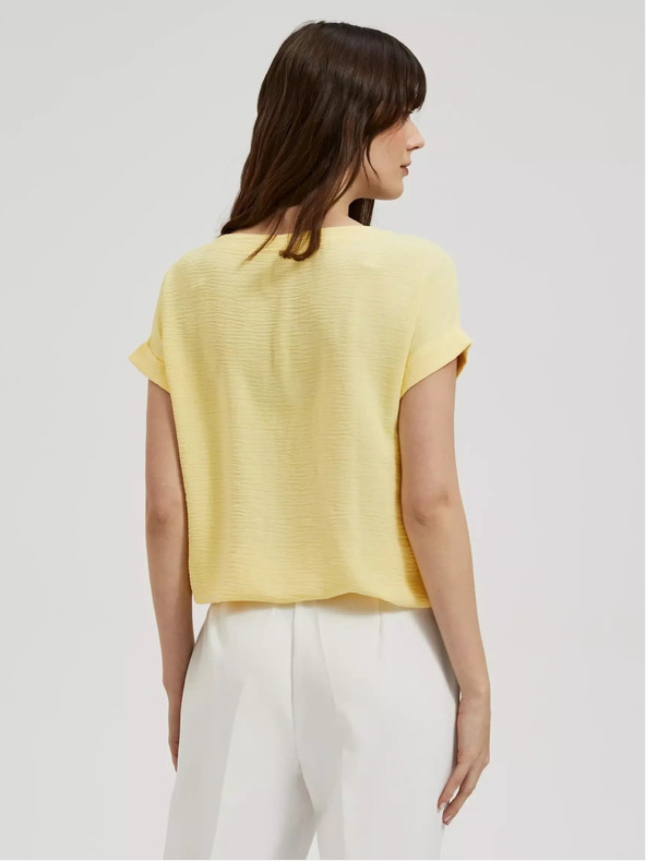 Moodo T-shirt gialla a maniche corte Moodo