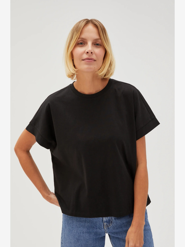 Moodo Camicia lunga nera da donna Moodo